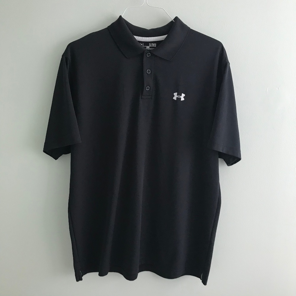 Under Armour loose  black polo shirt